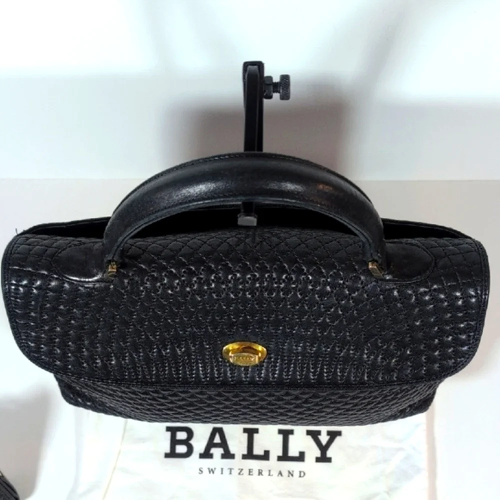Bally Quilted Top Handle Bag and Wallet
